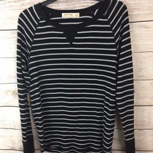 Faded Glory Black/White Shirt Long Sleeve